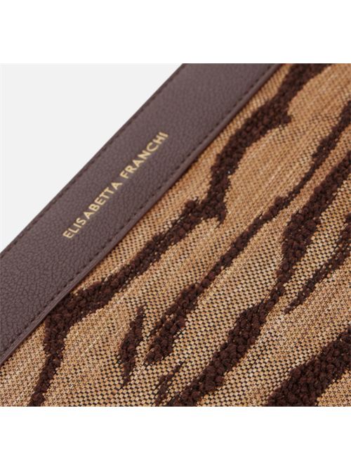 TIGER PRINT BAG ENVELOPE ELISABETTA FRANCHI | BS12A62E2470 cammello